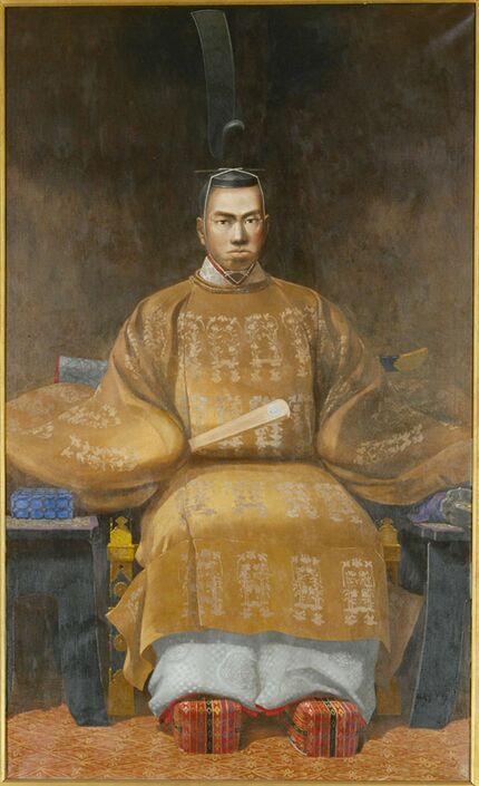 小山正太郎画「孝明天皇宸影」1902（明治35）年、東京国立博物館所蔵