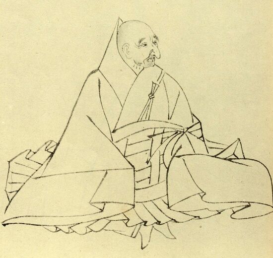 平安時代末期から鎌倉時代初期の天台宗の僧、慈円（『國文学名家肖像集』より）