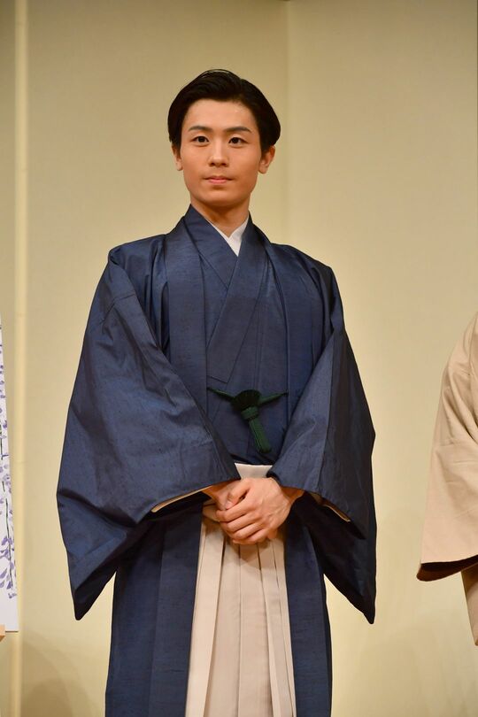 「第二回市川團子　新翔春秋会」記者会見での市川團子（「豊臣兄弟！」森乱役）、2025年9月2日、京都芸術大学
