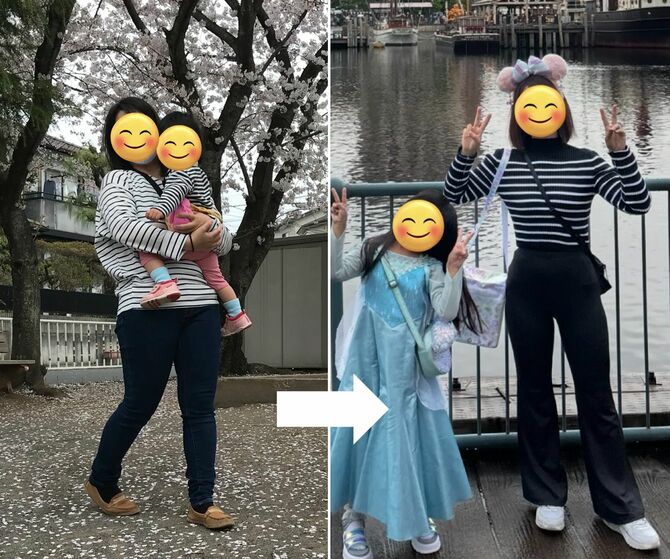 ダイエット前後のさきさん