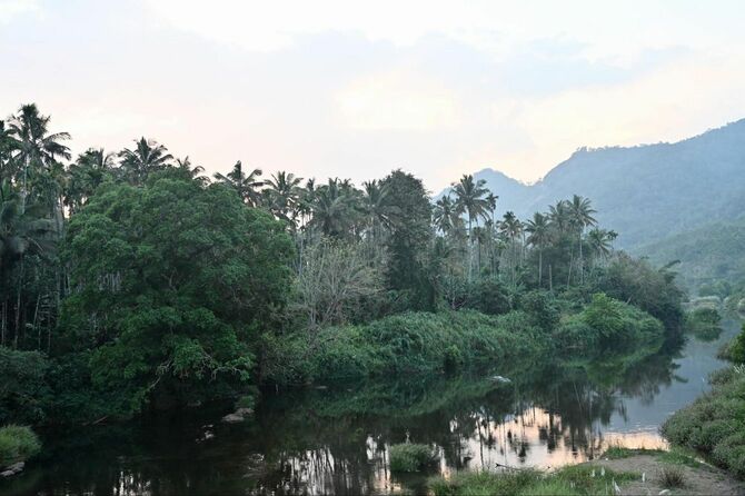 村に流れる川は、生活の中心になっているようだ