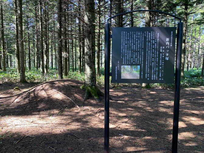 北海道新得町に残るバッタ塚