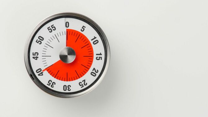 残り時間40分のキッチンタイマー