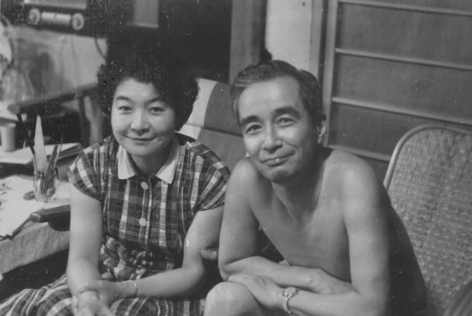 三淵嘉子、乾太郎夫妻（1957年9月撮影）