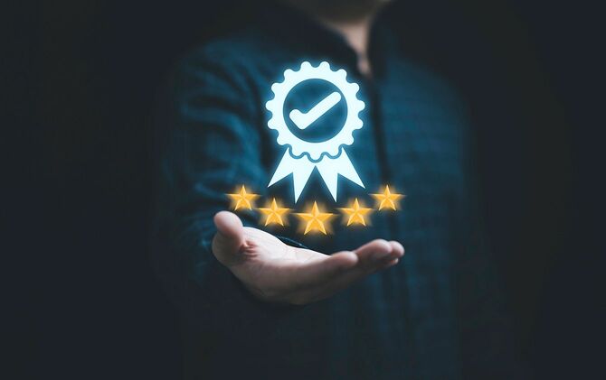 5つ星で最高の品質保証を保持