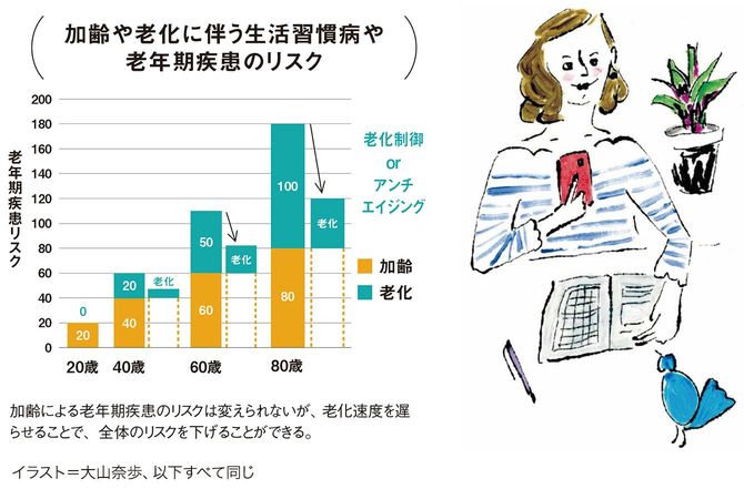 加齢や老化に伴う生活習慣病や老年期疾患のリスク