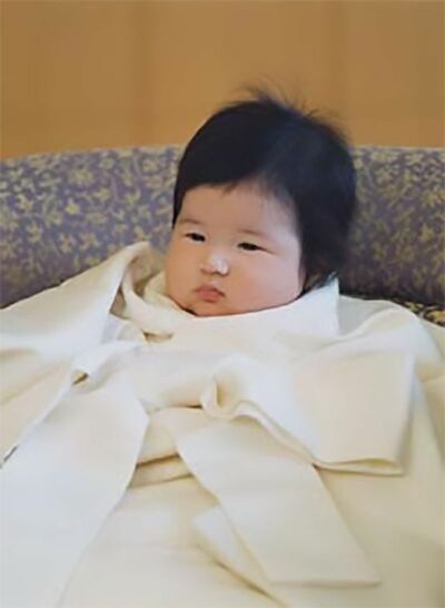生後3カ月頃の愛子内親王殿下（2002年）