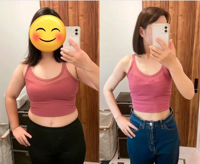 ダイエット前後のさきさん