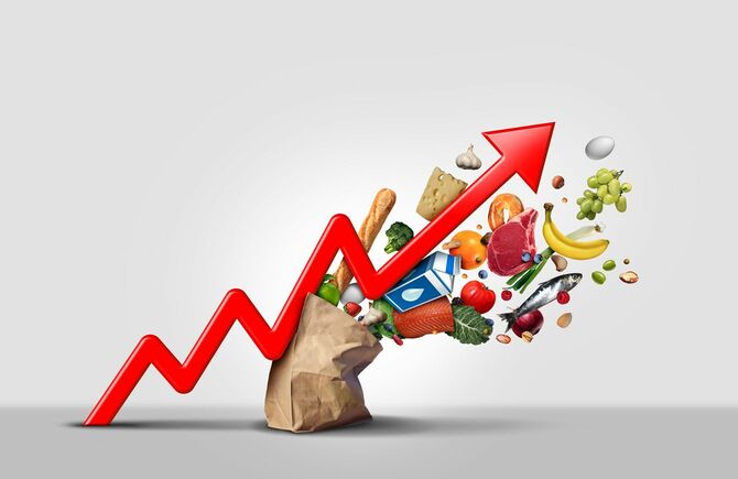 食料品価格の急騰のイメージ