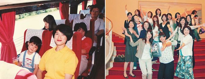 （左）子連れ社内旅行で（右）住宅メーカーの女性営業有志で宝塚観劇