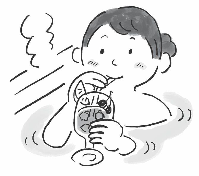 お風呂でドリンクを飲む人