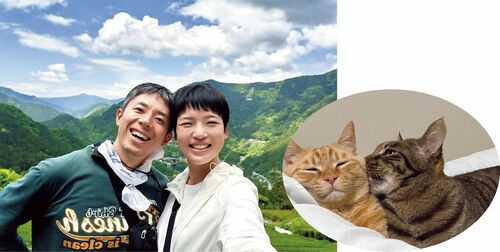 佐久間寿弥子さんご夫婦と猫