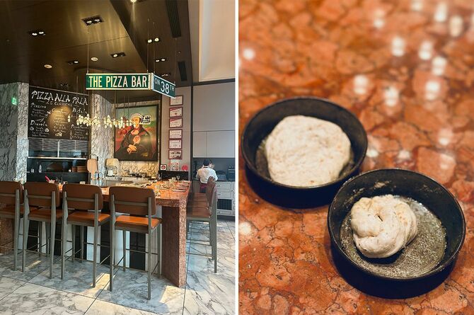 筆者と友人がそれぞれこねた生地