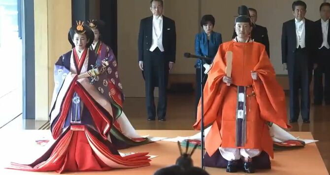 2019年10月22日、令和の「即位礼正殿の儀」に参列した秋篠宮ご夫妻