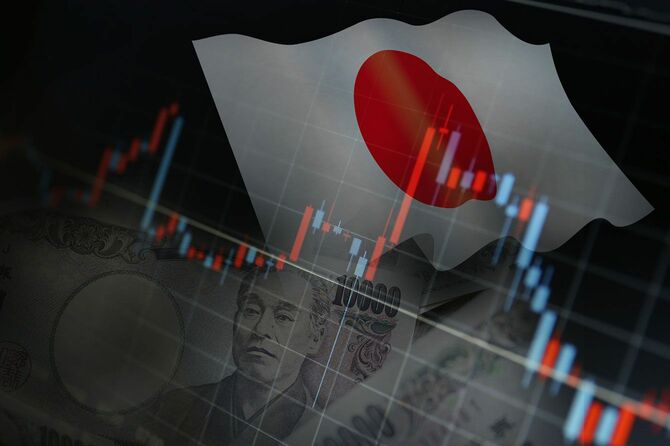 日本経済と株価チャートのイメージ