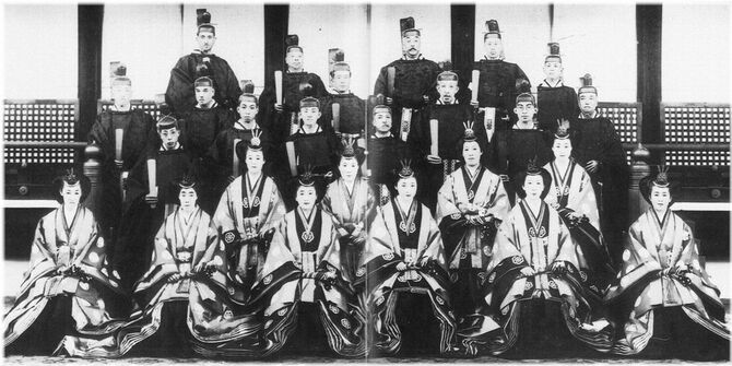 1947年以前、京都御所に集まった旧皇族