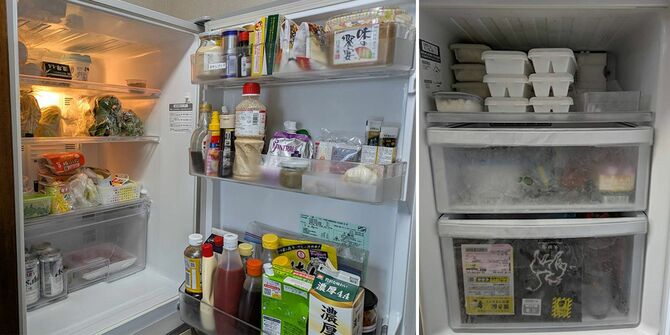 橋本家の冷蔵庫と冷凍庫