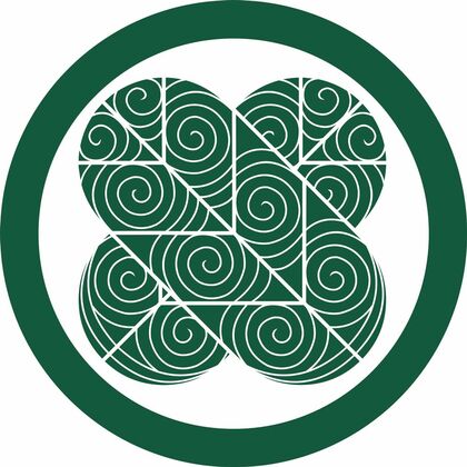 浅野家の家紋「丸に違い鷹の羽」