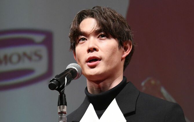 俳優の宮沢氷魚が2024年2月14日、東京で開催された第78回毎日映画コンクールに出席した。