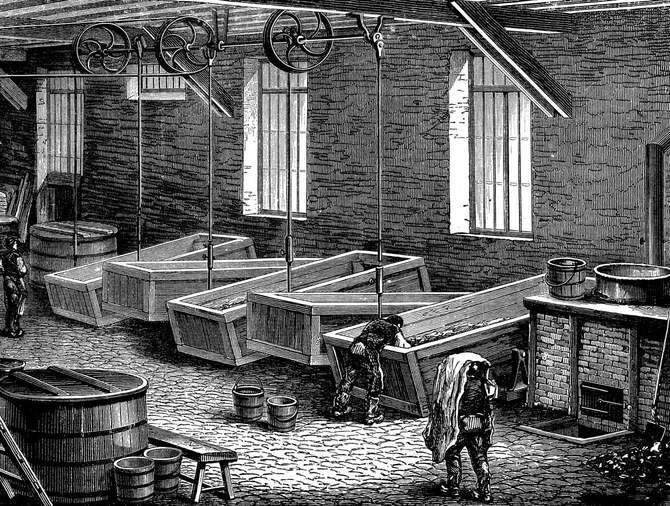 皮なめし工場の図　※イラストはイメージです