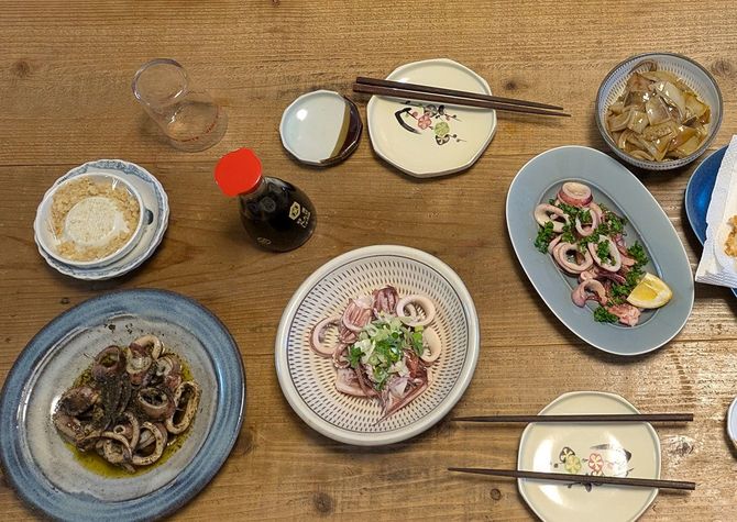 ムギイカ料理4品