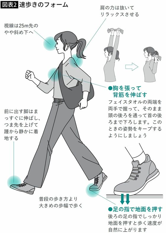 【図表】速歩きのフォーム
