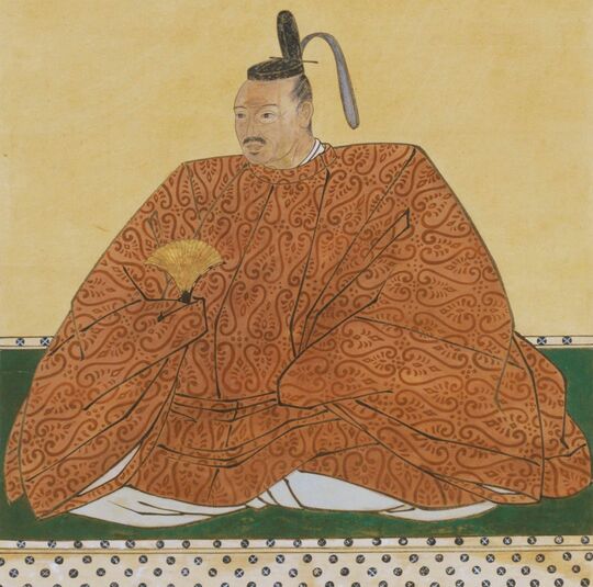 片桐且元像（大徳寺塔頭玉林院所蔵）の模写（部分）