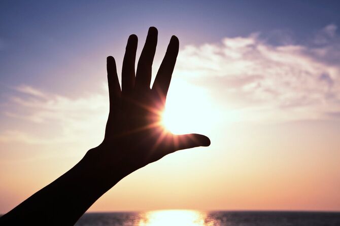 手のひらを太陽に照らしてみれば