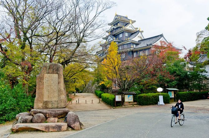 岡山市の岡山城近辺