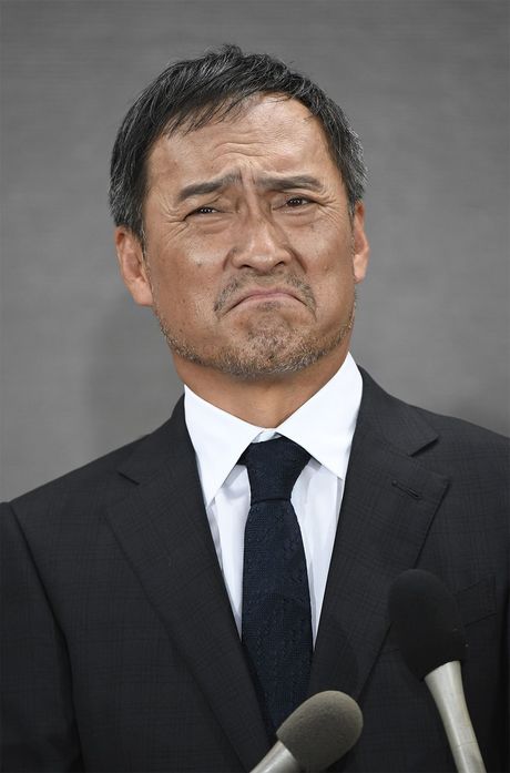 記者会見する渡辺謙さん＝2017年7月15日、東京都港区