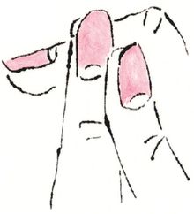 女性の爪イラスト