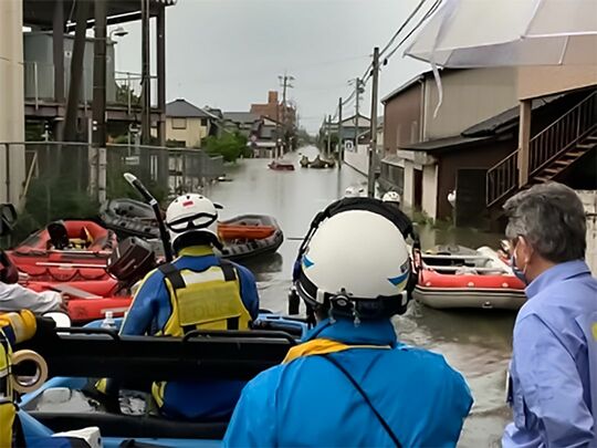 令和2年7月豪雨による大牟田市内の洪水