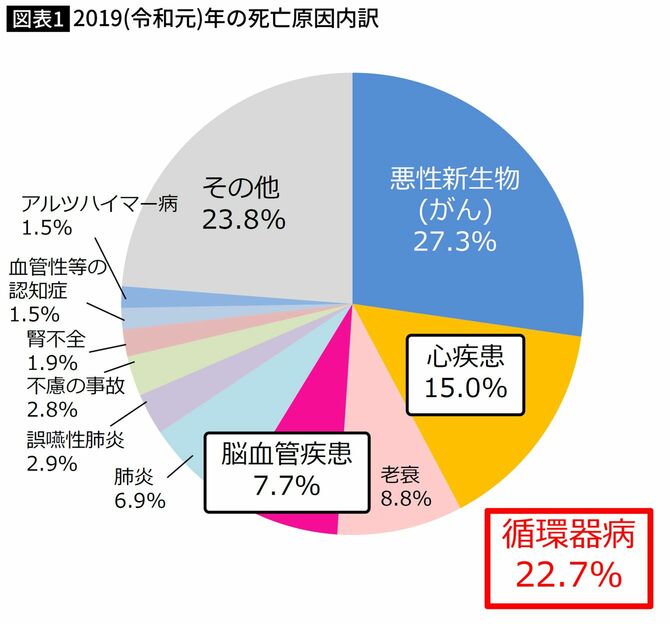 2019（令和元）年の死亡原因内訳