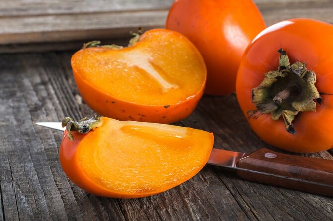 切った柿