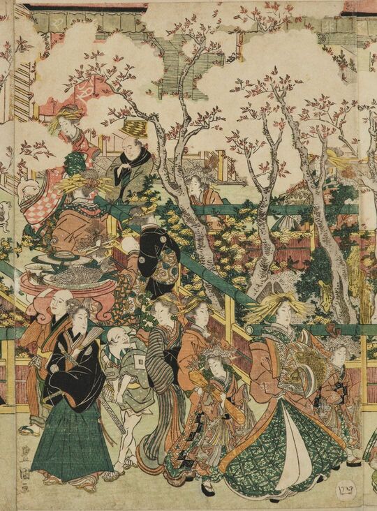 歌川豊国「新吉原櫻之景色」