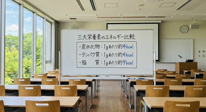 三大栄養素のエネルギー比較