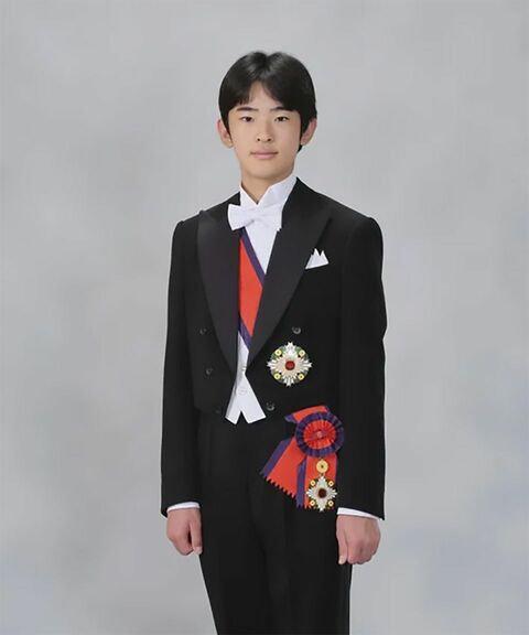 大勲位菊花大綬章を身につけた秋篠宮家の長男・悠仁親王（2025年）