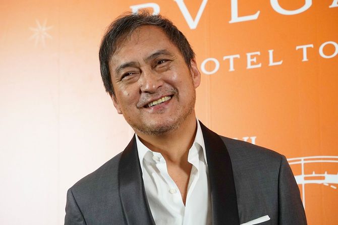 4月4日に開業する「ブルガリホテル東京」のオープニングパーティーに出席した渡辺謙さん（2023年4月3日、東京都中央区）